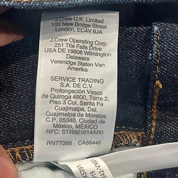 J. Crew Vintage Straight Jean In Resin Rinse Size 24 NWT - Picture 7 of 12
